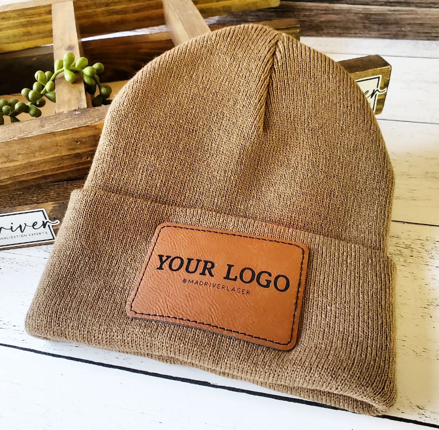 Custom Patch Beanie, Knit Cap