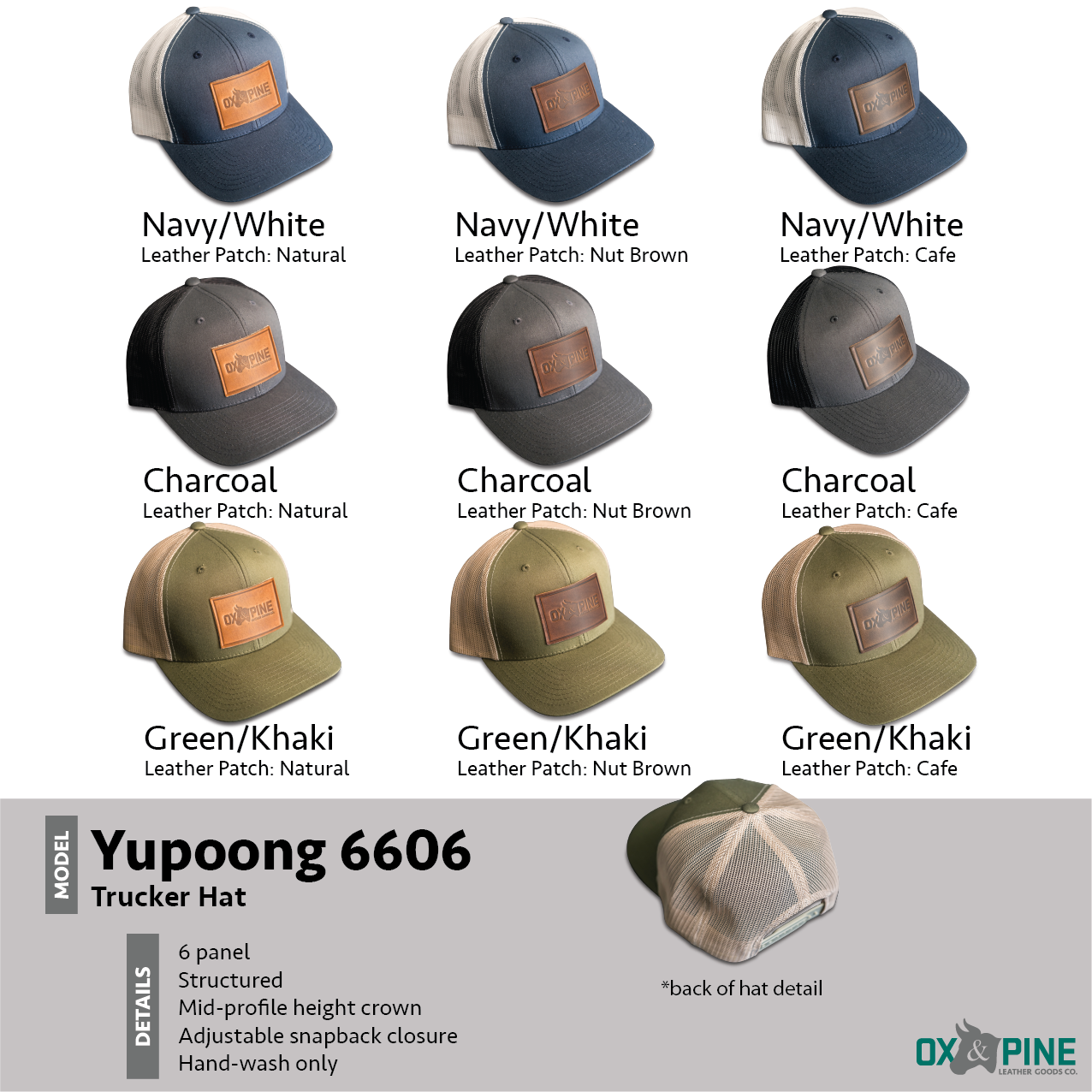 Your Logo on a Leather Patch Trucker Style Hat