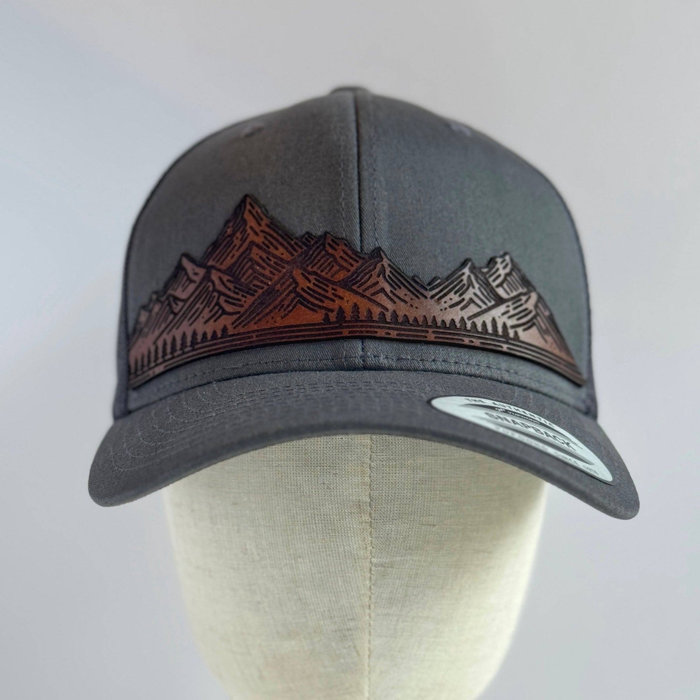 Home On The Range | mountain range leather patch hat