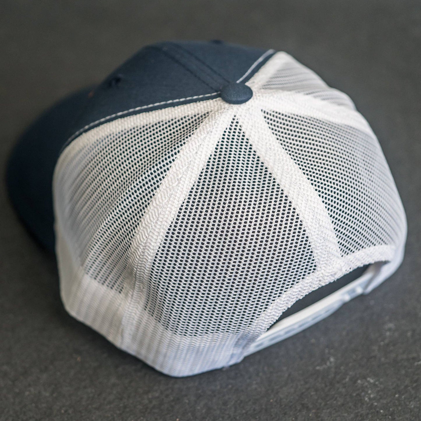 Your Logo on a Leather Patch Trucker Style Hat