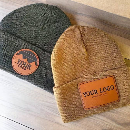 Custom Patch Beanie, Knit Cap