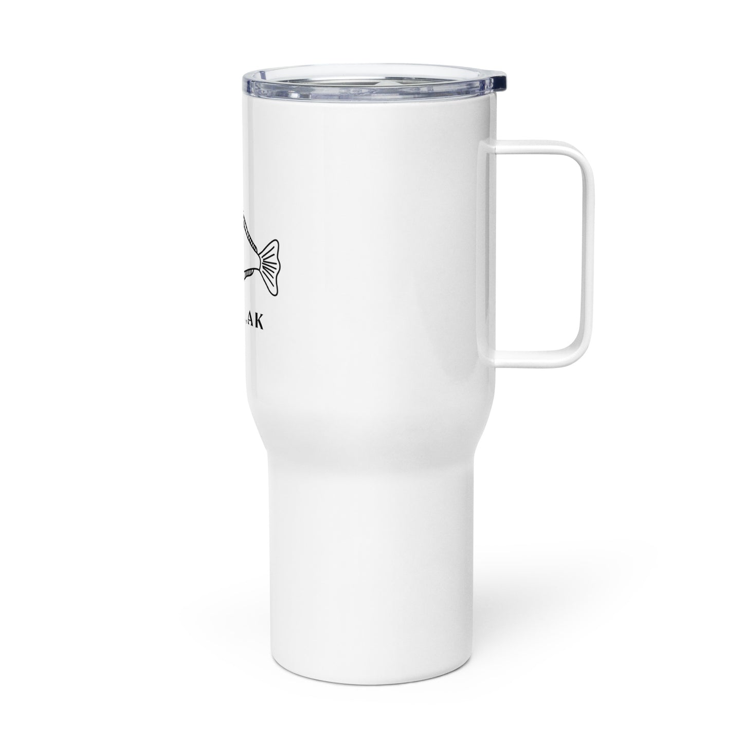 Travel mug with a handle